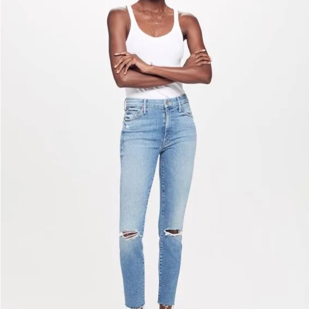 Mother Jeans - High Waisted Looker Ankle Fray - 27